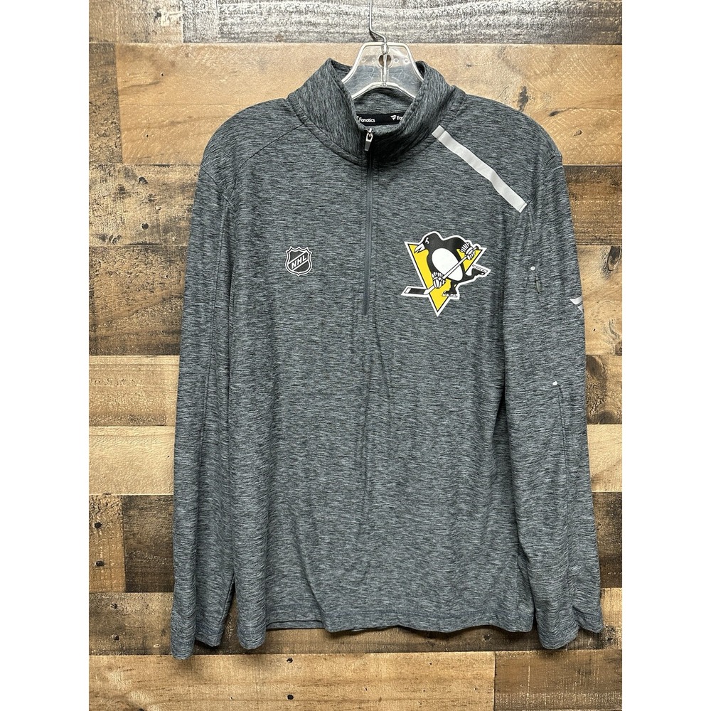 Fanatics NHL Authentic Pro Pittsburgh Penguins 1/4 Zip Jacket Size Small‎